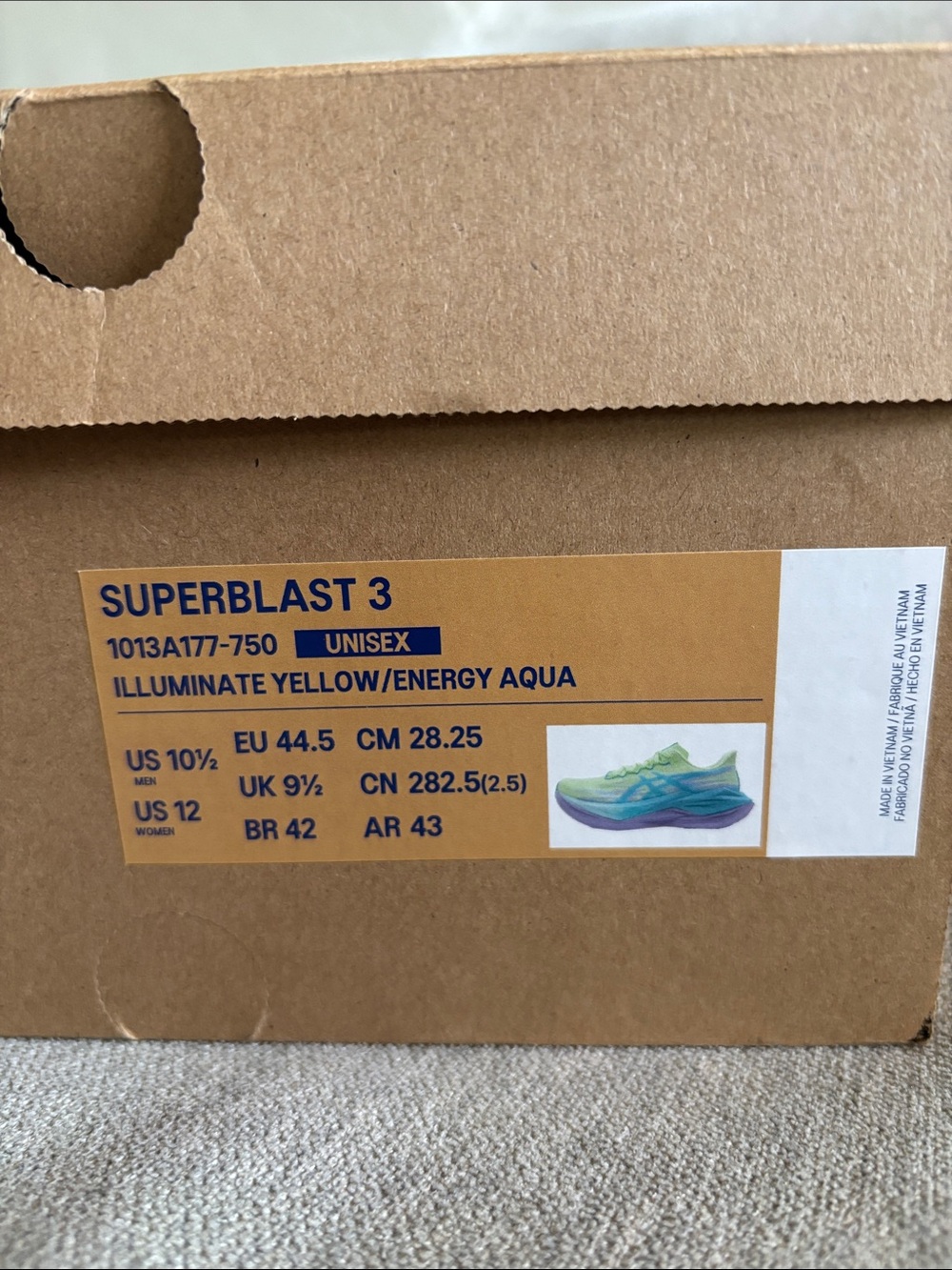 ASICS - SUPERBLAST 3 Running Shoes - 10.5 - illuminate yellow/ energy aqua - Picture 8 of 10